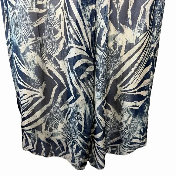 Bellambra Italy Womens Silk Blend Palazzo Pants Size L Wide Leg Resort Boho - Picture 7 of 15